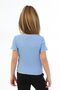 Blue Girl's Flexible Fabric T-Shirt - 6