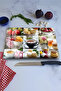 Tea Time and Snacks Pattern Tempered Glass Cutting Board 21X30 cm Size Uv Printing - Ckt003