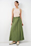 Women's Long Crinkle Skirt 8042 - A.Khaki - 3