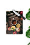 Apple and Cinnamon Themed Tempered Glass Cutting Board 21X30 cm Uv Printing - Ckt070 - 3
