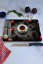 Winter Spices and Tomato Pattern Tempered Glass Cutting Board 21X30 cm Size Uv Printing - Ckt072