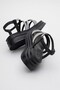 Women's Cross Stone Elastic Sandals Black - 4