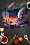 Space View Tempered Glass Cutting Board 21X30 cm Size Uv Printing - Ckt086 - 4