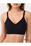 Woman # Izbırakmaz Seamless Invisible Bra Without Underwire Removable Covered Laser Cut Bra Black - 9688