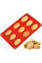 عبوة من قطعتين من قوالب المادلين المصنوعة من السيليكون، صواني خبز سعة 9 أكواب للكعك الصغير والشوكولاتة والبسكويت - 2