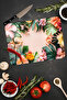 Tempered Glass Cutting Board – Colorful Tropical Floral Pattern Uv Printing 21X30 cm - Ckt104 - 4