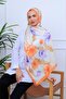 Botanical Flowers Patterned Digital Soft Shawl - 2