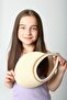 Beige Straw Visor Hat for Girls 10-18 Years Old - 6