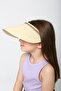 Beige Straw Visor Hat for Girls 10-18 Years Old - 8