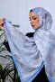 شال رقمي ناعم فريد من نوعه بألوان مائية بنقشة زهور - 5