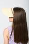 Beige Straw Visor Hat for Girls 10-18 Years Old - 3