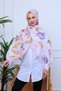 Botanical Flowers Patterned Digital Soft Shawl - 8