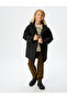 Hooded Coat with Faux Fur Detail and Flap Pockets - 2