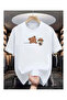 Unisex "Bear Bubble Tea" Printed T-Shirt -Modern Style - 4