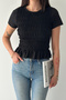 Women's Gipeli Cropped Blouse – Short Sleeve Ruffle Detail Stylish Blouse - 4