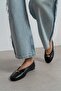 Ashy Black Matte Flat Sole Women's Ballet Flats