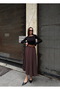 Women's Pocketed Belt Piece Long Skirt - 4