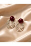 Burgundy Zircon Stone Earrings