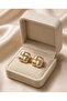 Gold Square Earrings - 3
