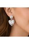 Zafina Silver Color Heart Figured Dangle Silver Earrings
