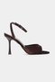 Charms Brown Velvet Bilek Belt Detail Women's Stiletto Heel U Shoes - 6