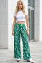 2 Pieces Comfortable Fit High Waist Wide-Leg Viscose Mix Women's Trousers - 6