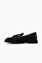 Women's Leather daily Loafers shoe 26y d26ya-3820 black - 2