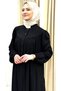 Buttoned Robali Extra Loose Fitted Cut Reglan Sleeve Ferace Suitable for Tesettüre - 3