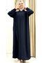 Buttoned Robali Extra Loose Fitted Cut Reglan Sleeve Ferace Suitable for Tesettüre - 2