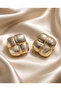 Gold Square Earrings