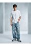 Flamlı Basic White T-Shirt - 4