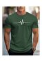Unisex Heart Rate Special Design Front Printed Design Tshirt