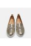 Large size women's filler genuine Leather shoes 41-42-43-44-gold - 3