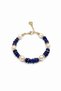 Natural Pearl & Lapis Lazuli Stone Steel Bracelet – Gold Color Minimal Women's Bracelet - 6