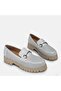 Large Size Women's Summer Loafers Genuine De Leather 1-42-43-44-White - 4