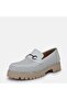 Large Size Women's Summer Loafers Genuine De Leather 1-42-43-44-White - 8