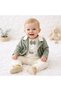 Babyim 100% Cotton Baby Boy 3-Piece Set with Bow Tie and Detailed Jacket