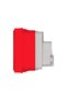Schuko socket for 2 Himel modules, IP20, red - 3
