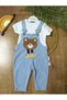 Teddy Bear Patterned Denim Jeans Baby Boy Holiday Overalls Gardener 6-9 Months, 9-12 Months, 12-18 Months, 18-24 Months - 4