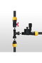 3-way collection tee, polypropylene, external thread, 2 x internal thread, 32 mm - 2