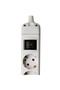 5P multi-socket with switch, wireless, white, - 2