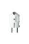 Side outlet plug 16A, white - 3