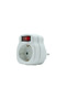 Adapter socket with simple switch 16A, white,