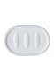 Adrada soap dish, ceramic, gray/white, matte - 2