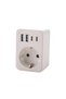 Simple adapter socket with 4 USB white