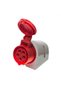 Industrial socket, 5P, 32A, flush mounting - 3