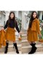 Girl's Stone Detailed Suede 4-Piece Set - Stone Jacket - Bowknot Skirt - Bodysuit - Bag 4-Piece Holiday Set - 2