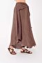 Women's Asymmetric Linen Skirt - 4