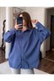Bambu Oversize İndigo Gomlek - 4