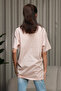 Printed 100% Cotton home t-shirt - light pink. - 3